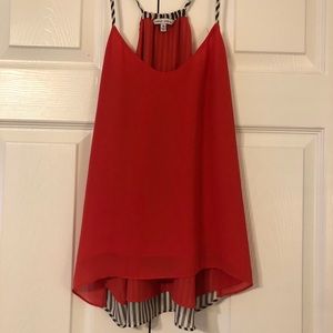 Red and black tank top